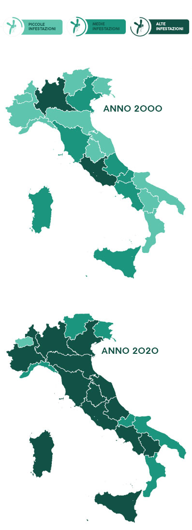 mappa zanzare italia